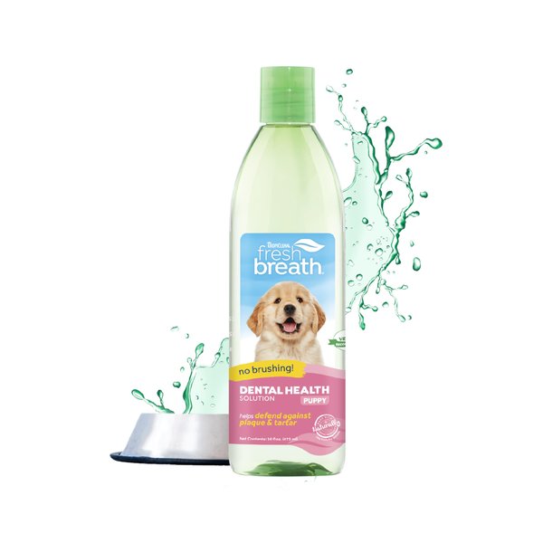 TropiClean Fresh Breath for Puppies | Dog Oral Care Water Additive | Puppy Breath Freshener for Dental Health| Made in the USA | 16 oz.