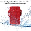 Skywin Waterproof Cigarette Case with Lighter - Airtight Cigarette Dry Box with Rechargeable Lighter - Dry Cigarette Case Protects Cigarettes from Water, Great for Outdoor Adventures (Red)