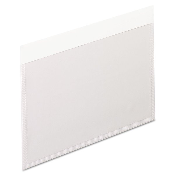 Pendaflex 99375 Self-Adhesive Vinyl Pockets, Clear Front/White Backing, 3w x 5h, 100/box