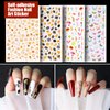Nail Art Kit with Nail Glitter & Nail Sticker, Teenitor Nail Art Brushes for Beginners Nail Dotting Tool with Nail Gems Nail Art Striping Tape