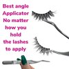 2 Fake Eyelash Extension Applicator for Mistake-Proof Artificial Lash Placement – Ergonomic Slim Design Handle Strip Lashes Individual Eyelash Clusters Wisp Silk Mink DIY Professional Makeup Artists