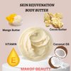 MAKOF BEAUTY Body butter cream for dry skin, cocoa butter body cream with shea butter and coconut oil, deeply moisturizing and nourishing, 8 fl oz (pack of 1)