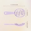 Scalp Massager Shampoo Brush for Hair Silicone Scalp Scrubber with Handle Curved Vented Scalp Scrubber Scalp Care Brush Soft Hair Shampoo Brush for Scalp Exfoliator and Dandruff Removal(Purple)