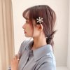 Snowflake Head Piece Rhinestone Hair Clips Bobby Pins for Women Girls Silver Crystal Hair Barrettes for Bride Wedding Bridal Hair Accessories 2pcs