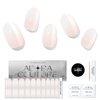 Adora Couture Semi Cured Gel Nail Strips |20pcs Semi Sheer Ombre Milky Peach Gel Wraps for Nails | Gel Nail Stickers with UV Light Required (Milky Peach)