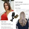 MOODKEY 2PCS Curved Vented Hair Brush Boar Bristle Hair Brushes Paddle Detangling Brush Professional Styling Hairbrushes Detangler for Women/Men/Kids Wet Dry Thick Curly Straight Hair (Gold+Black)