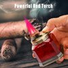 Ambrogio.L Quad Torch Lighter Tabletop Refillable Butane Gas Red Flame Cigar Cigarette Lighter for Birthday Christmas Men