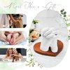 Menkxi 7.1 x 6.3 x 0.6 Inch Heart Shaped Wood Base Hand Casting Sculpture Base Hand Casting Kit Wood Keepsake Display Stand for Anniversary Wedding DIY Crafts Art Exhibition Home Decoration