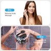 RVHWQI Silicone Scalp Massager Shampoo Brush, Ergonomic Head Scalp Scrubber for Dandruff Removal, Hair Growth, Wet Dry Hair Care, Gentle Exfoliation and Deep Washing for Men Women (Black)