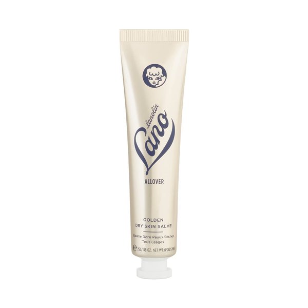 Lanolips Golden Dry Skin Salve - Lanolin Ointment with Vitamin E & Manuka Honey - Relief for Extremely Dry Skin - Healing Salve for Dry Hands, Cracked Lips, Skin Patches - Dermatologist Tested (25g)