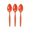 Fun Express - Orange Plastic Spoons (50 Pc) - Party Supplies - Solid Tableware - Cutlery - 50 Pieces