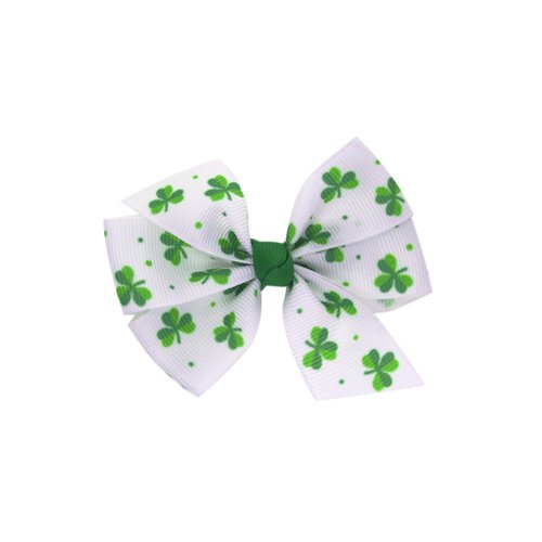 St. Patrick's Day Green Party Accessory Green Shamrock Hair Band Bow Hairpin Hairclips(SPJ1) (N)