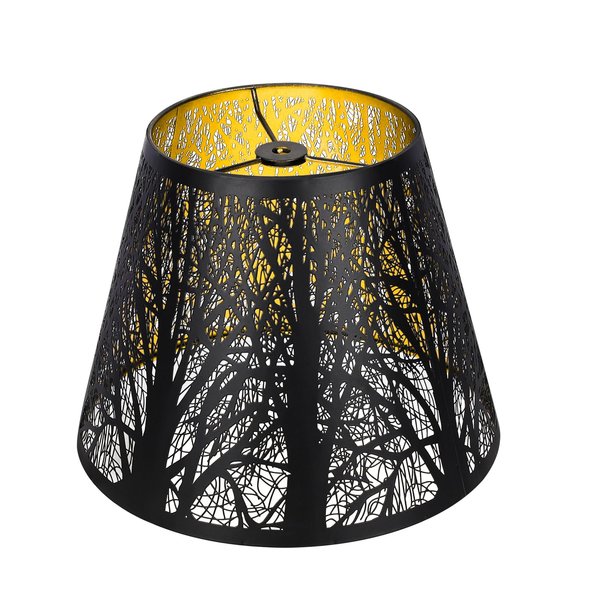 Small Lamp Shade, ALUCSET Barrel Metal Lampshade with Pattern of Trees for Table Lamp and Floor Light, Top Diameter 6 X Bottom Diameter 10 X Height 7.5 Spider