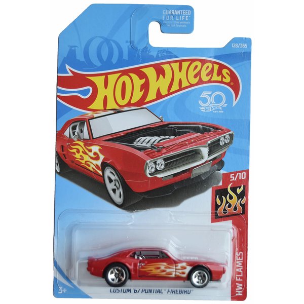 Hot Wheels Custom '67 Pontiac Firebird, HW Flames 5/10 [red] 128/365