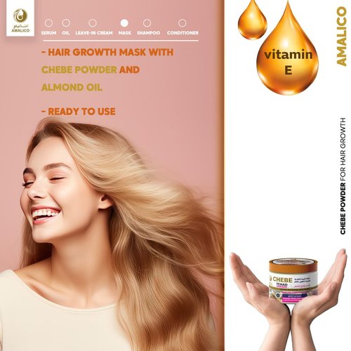 Chebe Powder Hair Treatment Mask - 100% Natural Chebe Powder for Hair Growth Chebe Butter for Hair Growth Moisturized Chebe Hair Mask for Dry Damaged Hair and Growth - 12.7 Ounce