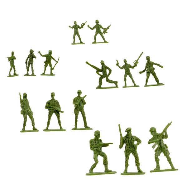 Fun Central 144 Pack Toy Soldiers Figures, Green Army Men Toy Soldiers Action Figures for Kids