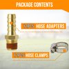 SUNGATOR 12-Pack Air Hose Fittings, 3/8" Barb to 1/4" NPT Air Hose Repair Kit with Sealant, 3/8" Barb to 1/4" NPT Air Hose Barb Fitting, Brass Barbed Air Hose Repair Connector with 12 Pcs Hose Clamp