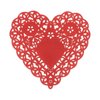 Hygloss Products Heart Paper Doilies – 6 Inch Red Lace Doily for Decorations, Crafts, Parties, 100 Pack