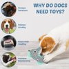MiOYOOW Squeaky Dog Toy, Tough Plush Puppy Toy Stuffed Dog Chew Toy with Soft Fabric & BB Sound for Small Medium Dog