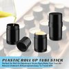DMuuuDM 15 Pack 1 oz/30ml Plastic Deodorant Containers,Empty Round Twist-Up Solid Stick Tube Container for Homemade Deodorant,Shaving Soap Stick,Heel Lip Balm,Solid Lotion Bars-Top Filling,Black