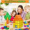 Diamond Magnetic Tiles Kids Toys for Toddlers STEM Magnetic Blocks Building Toys Preschool Sensory Montessori Learning Toys for 3+ Year Old Boys Girls Christmas Birthday Gifts Creative Kids Games