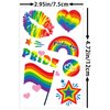 Pride Temporary Tattoos Rainbow Gay Tattoos Waterproof LGBT Transgender Flag/Heart/Flower Stickers Accessories for Pride Festivals Parades Party Favors(36 Sheets)