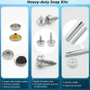 Hoeine Canvas Snap Kit, 40 Sets Marine Grade Boat Cover Snaps Heavy Duty Snap Fastener Kit Stainless Steel Snap Button Kit for Replacement Snaps for Boat Cover Furniture Tent