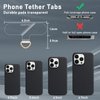 X-Lounge Cell Phone Lanyard Pads, Thinner Durable TPU Phone Patch Clear Universal Phone Tether Tab Without Adhesive (2*clear)