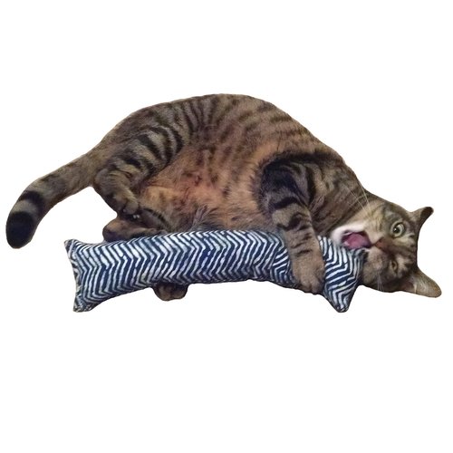 West Coast Pet Products 15" Catnip Cat Kicker Toy with Refillable Catnip Pocket (Blue) (Kicker filled with 1 oz Premium Canadian Catnip)