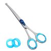 Hair Cutting Scissors Safety Rounded Tips Kids Professional - 6.5” Haircutting Scissor Beard Scissors with Comb, Salon Hair Shears Home Use for Baby,Children,Men,Women,Pet