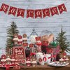 Hot Cocoa Bar Party Supplies Toppers and Wrappers for Wintertime Holiday Christmas Party Happy New Year Party Baby It's Cold Outside Party Supplies Decorations