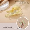 Yovic Fashion Rhinestone Butterfly Hair Clips Gold Hair Claw Clip Sparkly Butterflies Hair Jaw Clips 1Pcs Hair Accessories for Women and Girls (Butterfly Clip)