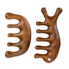 2pcs Wooden Scalp Massage Comb, Anti-Static Natural Wood Wide Tooth Hair Comb Sandalwood Scalp Massage Gua Sha Comb Wood Head Massager for Hair Growth Handmade Gift for Women