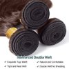 28 28 28 Inch Chocolate Brown Human Hair Bundles Color #4 Water Wave Bundles Light Brown Human Hair Bundles Brazilian Unprocessed Virgin Human Hair Extensions For Black Woman 100g/Pc