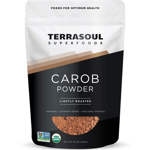 Terrasoul Superfoods Organic Carob Powder, 1 Lb - Cocoa Powder Alternative | High in Fiber