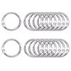 Antner 100Pcs Loose Leaf Binder Rings, 1" Diameter, Nickel Plated Metal Office Book Rings Keychain Key Rings Notebook Rings for School Office