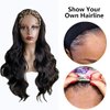 GDWIGS Long Wavy Headband Wig for Black Women Synthetic Headband Wigs 180% Density Body Wave Headband Wig Full Ends Glueless Headband Wigs Heat Resistant 22inch