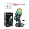 MRSDY Gaming Microphone, USB Computer Microphone for PC, Mac, PS4/5, Condenser Podcast Mic for Studio Recording, YouTube, Streaming, with Headphone Jack, Led Light, Mute, Gain, Noise Cancellation