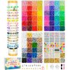Dowsabel 15000 Pcs Clay Beads Bracelet Making Kit, 4 Boxes 72 Colors Friendship Clay Beads Bracelet Kit with Charms Kit for Jewelry Making, DIY Arts and Crafts Gifts for Kids and Adults