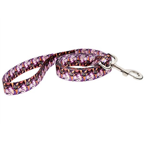 DoggyRide Fashion Dog Leash, 5-Feet, Van Heemskerck Bild84, Pink/Purple