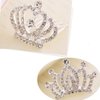 2 Pcs Kids Princess Crown Rhinestone Tiara Hair Comb Crystal Hair Clip Mini Hair Decorations for Girls Teens Toddlers