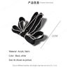 2 PCS Ribbon Bow Banana Clip Vertical Ponytail Claw Clip Korean Style Bowknot Ponytail Claw for Women Girls Banana Barrette Claw Hairpin Sweet Ponytail Holder Hair Accessories