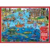 Cobble Hill 1000 Piece Puzzle - DoodleTown: Gone Fishing - Sample Poster Included