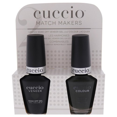 Cuccio Matchmaker - Colour Nail Lacquer & Veneer Gel Polish - Glasgow Nights - For Manicures & Pedicures, Full Coverage - Long Lasting, High Shine - Cruelty, Formaldehyde & Toluene Free - 2 pc