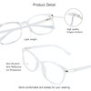 VisionGlobal Blue Light Blocking Glasses for Women, Anti Eyestrain, Computer Reading, TV Glasses, Stylish Square Frame, Anti Glare (Clear, No Magnification)
