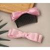 4Pcs Bow Hair Clip for Women Girls Ribbon Claw Clip Satin Bow Hair Clips Cute Barrettes for Teens Kids Hair Side Combs Bowknot Hairpins(Pink)