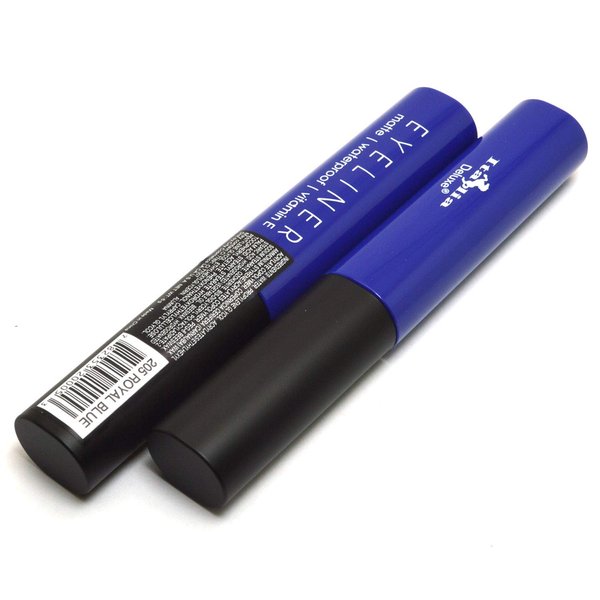 Italia-Deluxe Italia Deluxe Makeup 2pcs of Classic Liquid Eyeliner 205 Matte Royal Blue Eye Liner Vitamin E + ZipBag