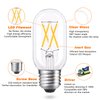 AIELIT 40 Watt Equivalent LED Bulb, E26 Base, Energy Efficient 4W, Soft Warm White 3000K Dimmable 400lm Tubular T14 T45 Edison LED Light Bulbs for Pendant Sputnik Vanity Chandeliers Ceiling, 4 Pack