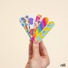 ZMOI (1 Dozen) Colorful Girly Mini Emery Board Nail Files