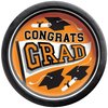 Amscan Orange True To Your School Round Disposable Paper Plates - 8.5" (Pack of 20) - Easy Cleanup Congrats Grad Party Plates, Perfect for Celebrating Graduation Parties & Events,